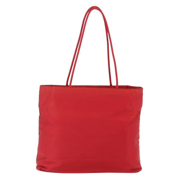 PRADA Tote Bag Nylon Red Silver Auth 157781 - 0