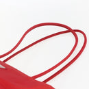 PRADA Tote Bag Nylon Red Silver Auth 157781-8
