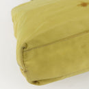 PRADA Tote Bag Nylon Yellow Gold Auth 157782-16