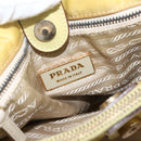 PRADA Tote Bag Nylon Yellow Gold Auth 157782-17