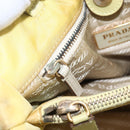 PRADA Tote Bag Nylon Yellow Gold Auth 157782-18