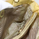 PRADA Tote Bag Nylon Yellow Gold Auth 157782-19