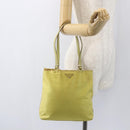 PRADA Tote Bag Nylon Yellow Gold Auth 157782-24