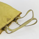 PRADA Tote Bag Nylon Yellow Gold Auth 157782-6
