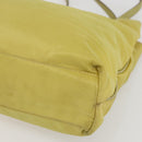 PRADA Tote Bag Nylon Yellow Gold Auth 157782-8