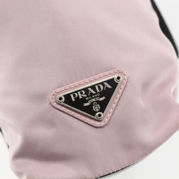 PRADA Tote Bag Nylon Pink Silver Auth 157783