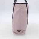 PRADA Tote Bag Nylon Pink Silver Auth 157783-3