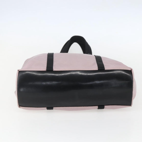 PRADA Tote Bag Nylon Pink Silver Auth 157783