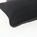 PRADA Tote Bag Nylon Black Silver Auth 157784-14