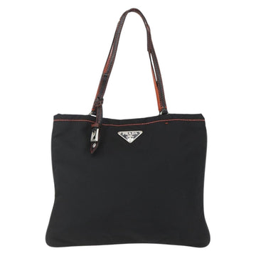 PRADA Tote Bag Nylon Black Silver Auth 157784 - 0