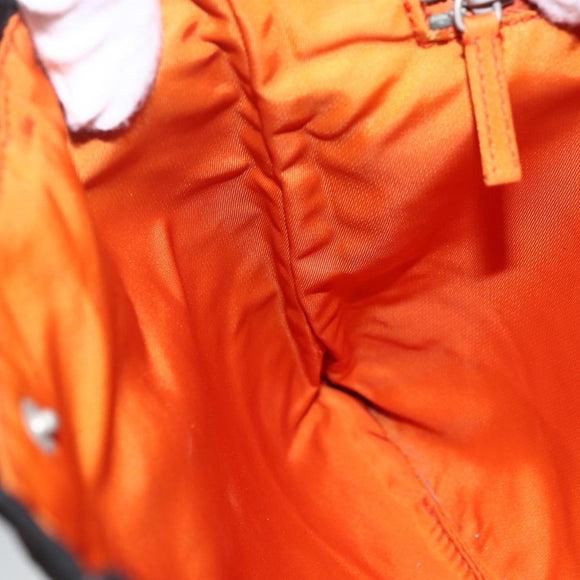 PRADA Tote Bag Nylon Black Silver Auth 157784