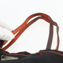 PRADA Tote Bag Nylon Black Silver Auth 157784-9