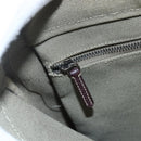 PRADA Tote Bag Canvas Khaki Silver Auth 157785-15