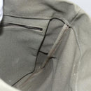 PRADA Tote Bag Canvas Khaki Silver Auth 157785-17