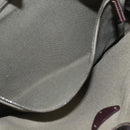 PRADA Tote Bag Canvas Khaki Silver Auth 157785-19