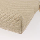 BALLY Chain Shoulder Bag Leather Beige Gold Auth 157787-13