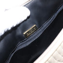 BALLY Chain Shoulder Bag Leather Beige Gold Auth 157787-16