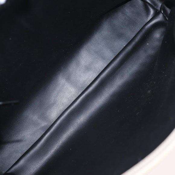 BALLY Chain Shoulder Bag Leather Beige Gold Auth 157787