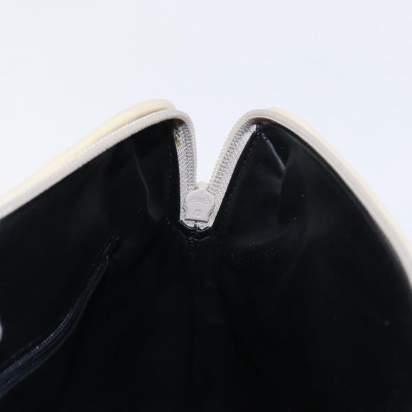 BALLY Chain Shoulder Bag Leather Beige Gold Auth 157787