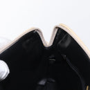 BALLY Chain Shoulder Bag Leather Beige Gold Auth 157787-19