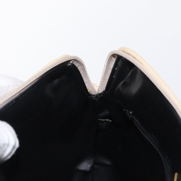 BALLY Chain Shoulder Bag Leather Beige Gold Auth 157787