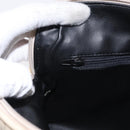 BALLY Chain Shoulder Bag Leather Beige Gold Auth 157787-20