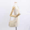 BALLY Chain Shoulder Bag Leather Beige Gold Auth 157787-22