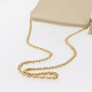 BALLY Chain Shoulder Bag Leather Beige Gold Auth 157787-7