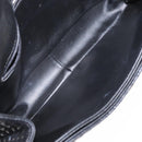 BALLY Chain Shoulder Bag Leather Black Gold Auth 157788-19