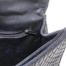 BALLY Chain Shoulder Bag Leather Black Gold Auth 157788-22