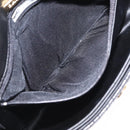 BALLY Chain Shoulder Bag Leather Black Gold Auth 157788-23