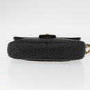 BALLY Chain Shoulder Bag Leather Black Gold Auth 157788-9