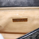 BOTTEGA VENETA INTRECCIATO Hand Bag Leather 2way Black Gold Auth 157789-10