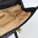 BOTTEGA VENETA INTRECCIATO Hand Bag Leather 2way Black Gold Auth 157789-21