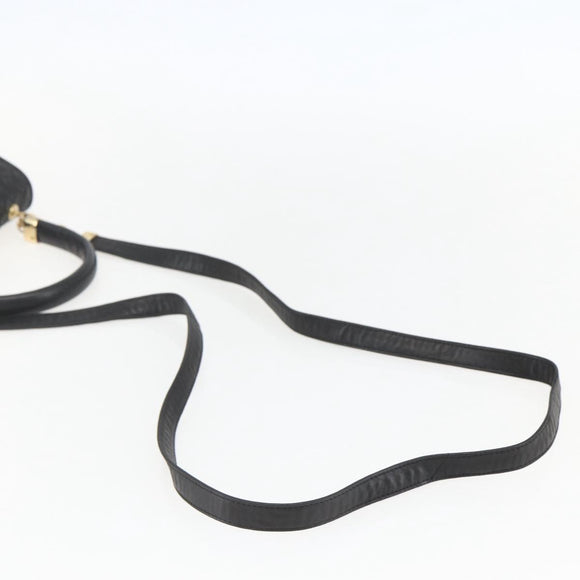 BOTTEGA VENETA INTRECCIATO Hand Bag Leather 2way Black Gold Auth 157789