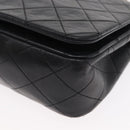 CHANEL Chain Matelasse 23 Shoulder Bag Lamb Skin Black Gold CC Auth 157790-14