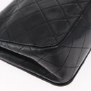 CHANEL Chain Matelasse 23 Shoulder Bag Lamb Skin Black Gold CC Auth 157790-15