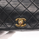 CHANEL Chain Matelasse 23 Shoulder Bag Lamb Skin Black Gold CC Auth 157790-17