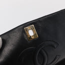 CHANEL Chain Matelasse 23 Shoulder Bag Lamb Skin Black Gold CC Auth 157790-20