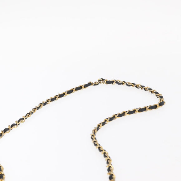 CHANEL Chain Matelasse 23 Shoulder Bag Lamb Skin Black Gold CC Auth 157790