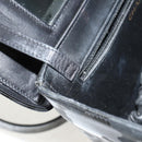 CHANEL Vanity Hand Bag Patent leather 2way Black Gold CC Auth 157791-28