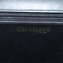CHANEL Vanity Hand Bag Patent leather 2way Black Gold CC Auth 157791-29