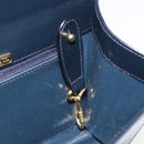 TIFFANY&Co. Hand Bag Leather Black Gold Auth 157792V-19