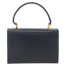 TIFFANY&Co. Hand Bag Leather Black Gold Auth 157792V-2