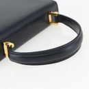 TIFFANY&Co. Hand Bag Leather Black Gold Auth 157792V-7