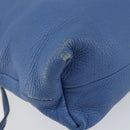 BURBERRY Shoulder Bag Leather Blue Gold Auth 157793-16