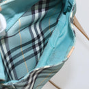 BURBERRY Nova Check Blue Label Shoulder Bag Nylon Blue Silver Auth 157794-22