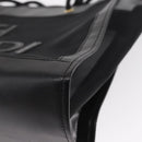 FENDI Mesh Tote Bag Nylon Leather Black Gold Auth 157795-14