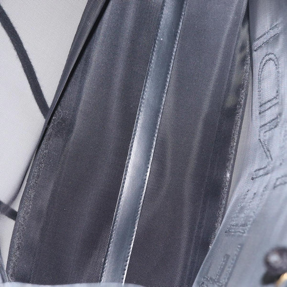 FENDI Mesh Tote Bag Nylon Leather Black Gold Auth 157795