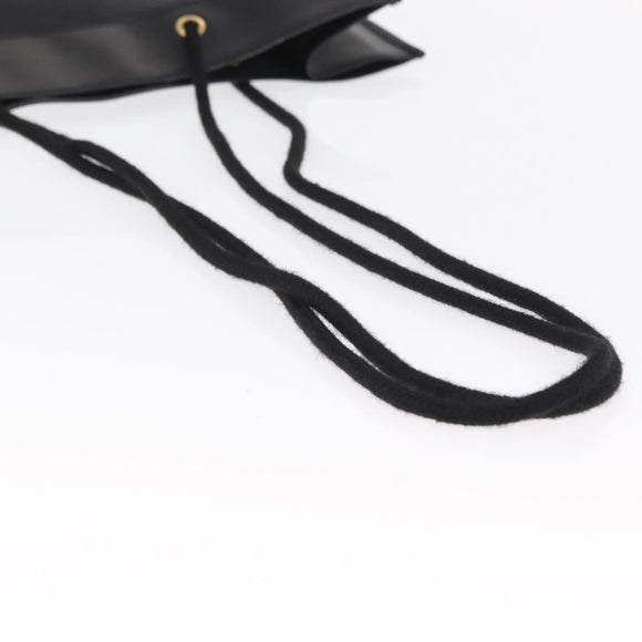 FENDI Mesh Tote Bag Nylon Leather Black Gold Auth 157795